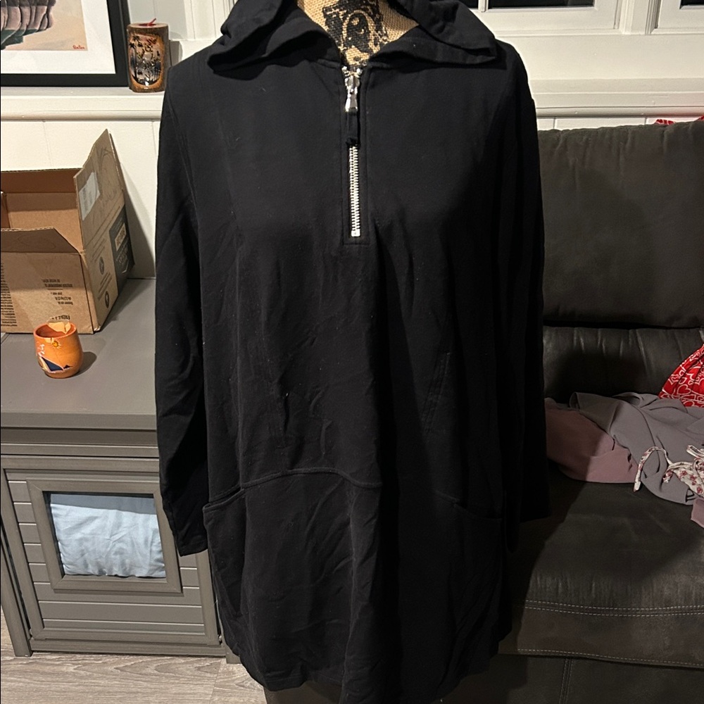 Black Half-Zip Hoodie
